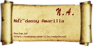Nádassy Amarilla névjegykártya